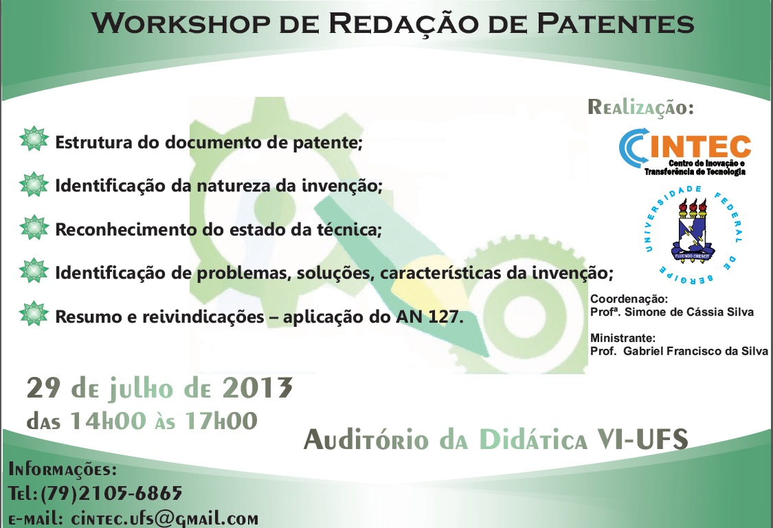 Whorshop de Redação de Patentes
